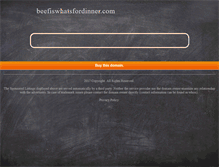 Tablet Screenshot of beefiswhatsfordinner.com